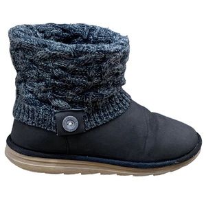 MukLuks Boots Suede Booties Sweater Knit Short Ankle Boots Gift